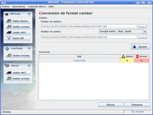 Interface graphique d'AlterSIG