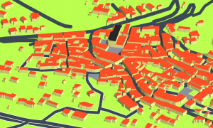 Village 3d à partir de données osm