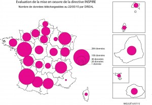 Carte des données téléchargeables par DREAL au 220515